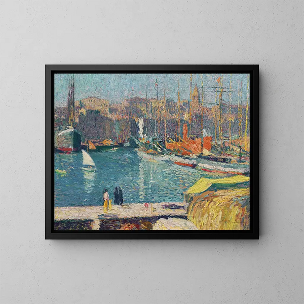 Le Vieux-Port de Marseille - Henri Martin — framed artwork on a wall