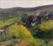 Les Chaumières au soir - Henri Martin — artwork view