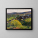 Les Chaumières au soir - Henri Martin — framed artwork on a wall