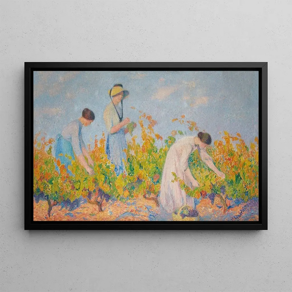 Les vendangeuses - Henri Martin — framed artwork on a wall