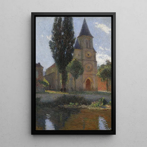 L'église de Labastide-du-Vert un matin d'été - Henri Martin — framed artwork on a wall