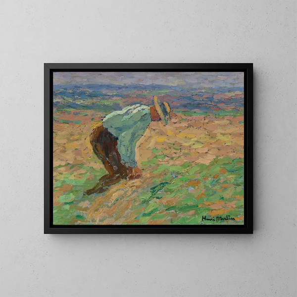 Lieur de gerbe - Henri Martin — framed artwork on a wall