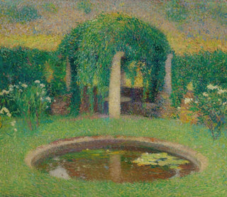 Small pond near the south pergola of Marquayrol, artist's garden - Henri Martin — artwork view