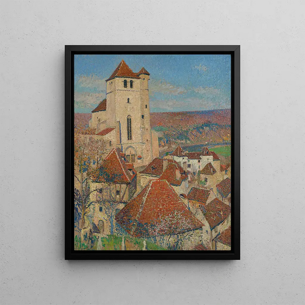 Saint-Cirq-Lapopie - Henri Martin — framed artwork on a wall