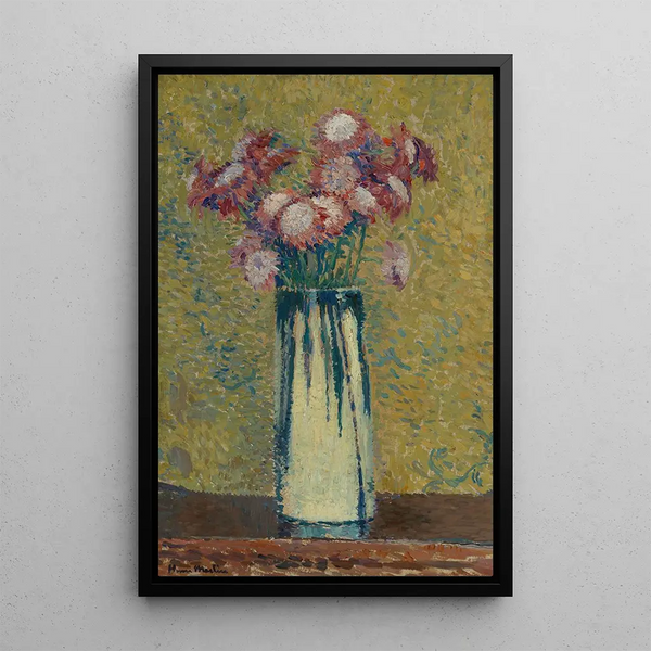 Vase de fleurs - Henri Martin — framed artwork on a wall