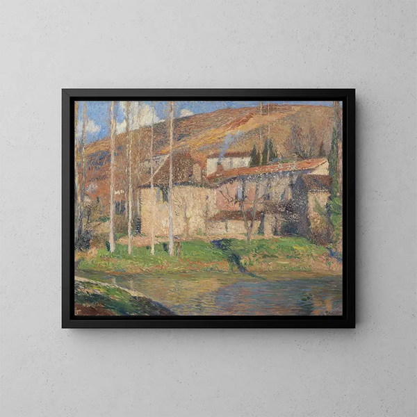 View of Labastide-du-Vert, Midi-Pyrénées - Henri Martin — framed artwork on a wall