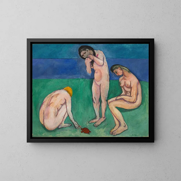 Bathers with a Turtle - Henri Matisse — framed artwork on a wall