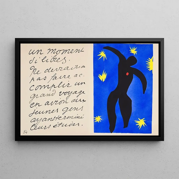 Icarus - Henri Matisse — framed artwork on a wall