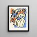 Marie-José in a yellow dress - Henri Matisse — framed artwork on a wall