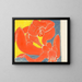 Nymphe et faune rouge - Henri Matisse — framed artwork on a wall