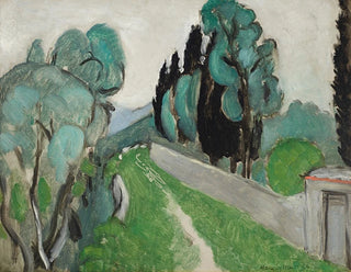Landscape with cypresses and olive trees near Nice - Henri Matisse — artwork view