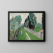 Landscape with cypresses and olive trees near Nice - Henri Matisse — framed artwork on a wall