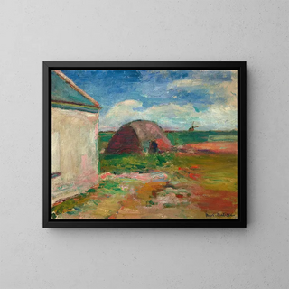 Landscape in Brittany - Henri Matisse — framed artwork on a wall
