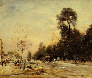 La route de la Révolte le soir - Henri Michel-Lévy — artwork view