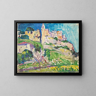 Le village de Gassin - Henri Person — framed artwork on a wall