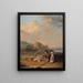 A shepherd and a child - Henri Patricot — framed artwork on a wall