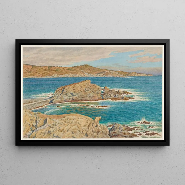 Anse de Banyuls - Henri Rivière — framed artwork on a wall