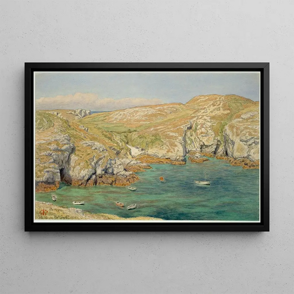 Belle-Île Goulphar - Henri Rivière — framed artwork on a wall