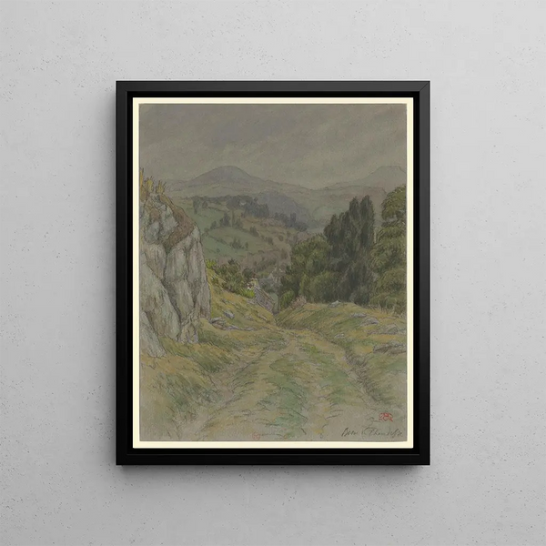 Besse-en-Chandesse - Henri Rivière — framed artwork on a wall