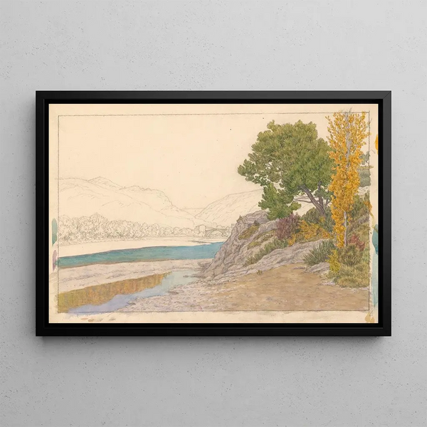 Buis-les-Baronnies, l'Ouvèze - Henri Rivière — framed artwork on a wall