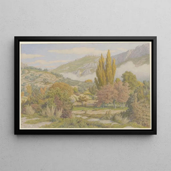 Buis-les-Baronnies vallée de l'Ouvèze - Henri Rivière — framed artwork on a wall