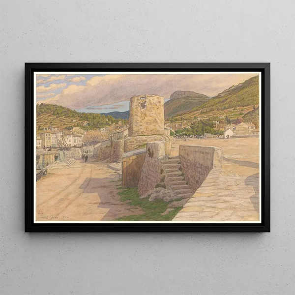 Cassis Painting - Henri Rivière — framed artwork on a wall