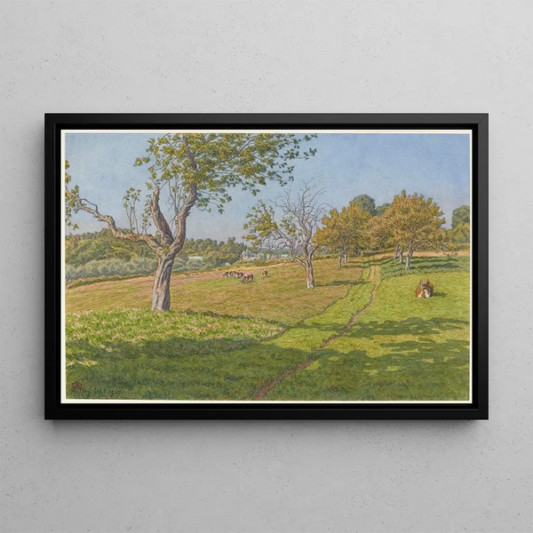 Champs, Auffay - Henri Rivière — framed artwork on a wall