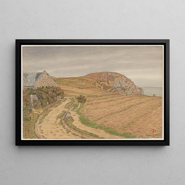 Path of the Esquiffinec, Morgat - Henri Rivière — framed artwork on a wall