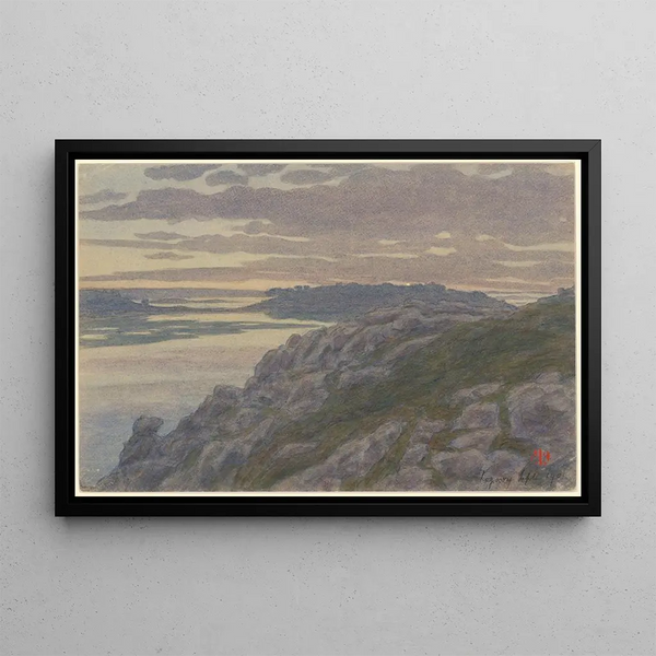 Twilight Landiris Loguivy - Henri Rivière — framed artwork on a wall