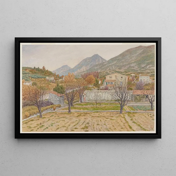 Environs de Nyons - Henri Rivière — framed artwork on a wall