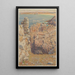 Cliffs of Camaret - Henri Rivière — framed artwork on a wall
