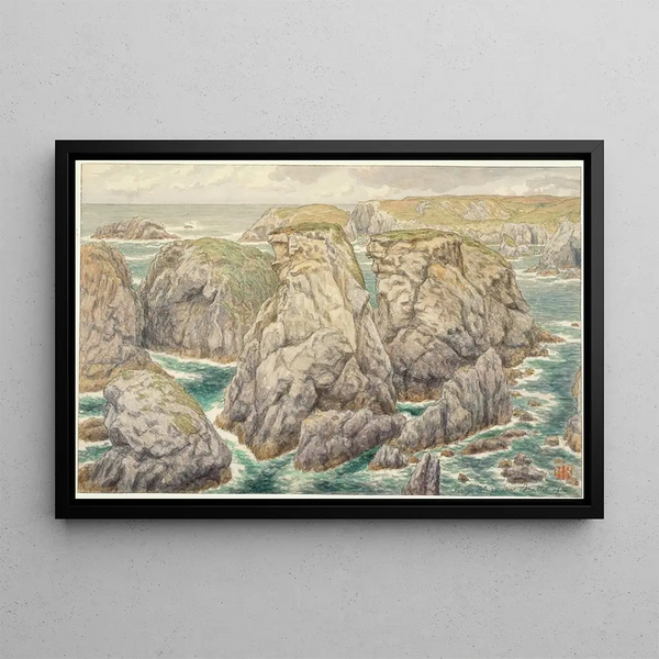 Goulphar, Belle-Île-en-Mer - Henri Rivière — framed artwork on a wall