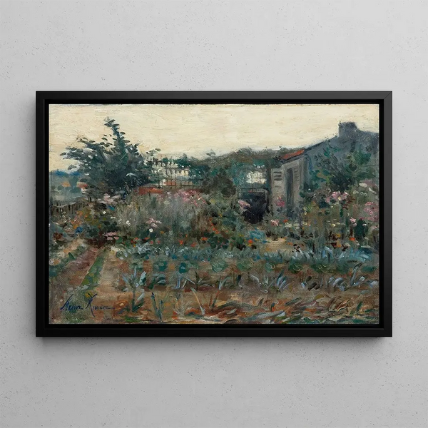 The vegetable garden - Henri Rivière — framed artwork on a wall