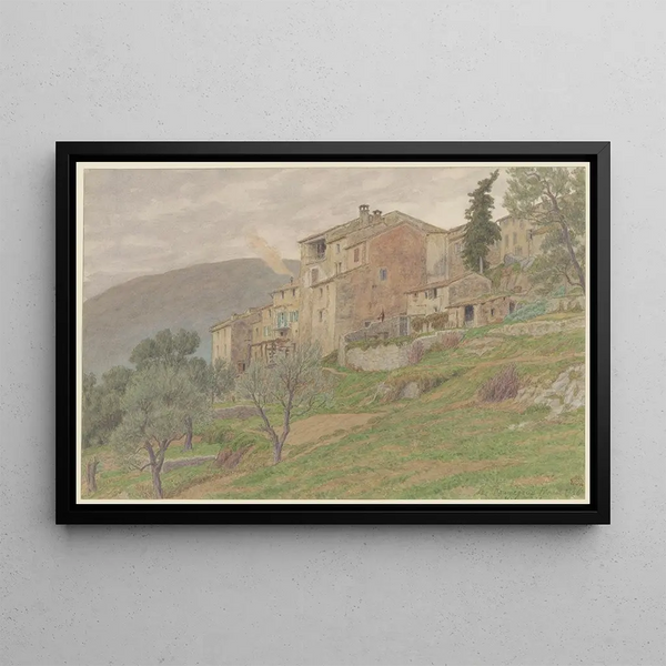 Les Roumgous - Henri Rivière — framed artwork on a wall
