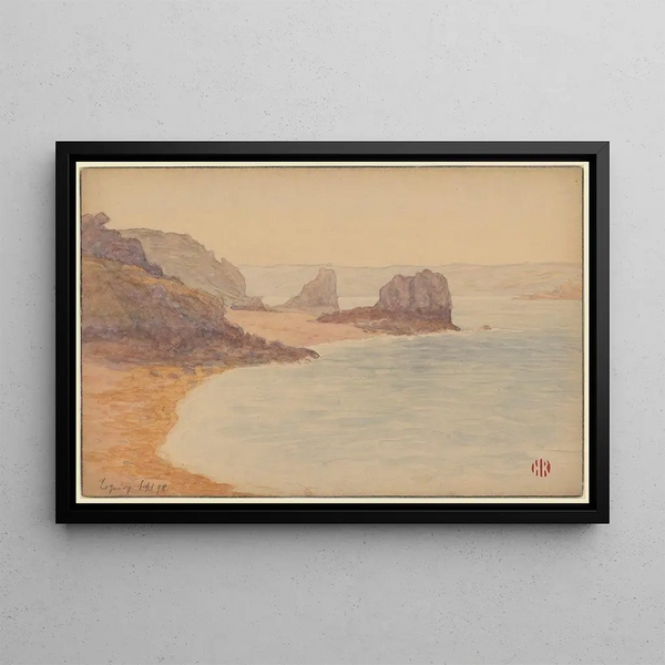 Loguivy, fog and sun - Henri Rivière — framed artwork on a wall