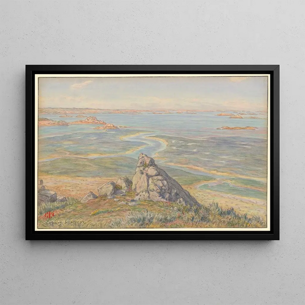 Loguivy la baie de Launay - Henri Rivière — framed artwork on a wall