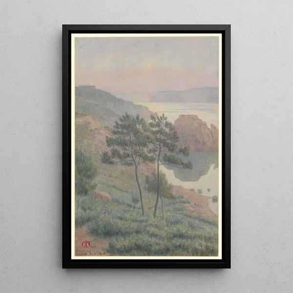 Loguivy premier quartier dans la brume Landiri - Henri Rivière — framed artwork on a wall