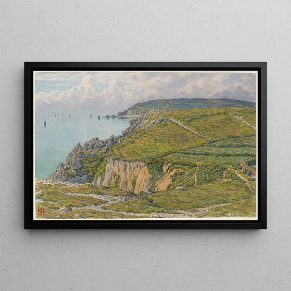 Morning Storm, Port-Mahon, Morgat - Henri Rivière — framed artwork on a wall