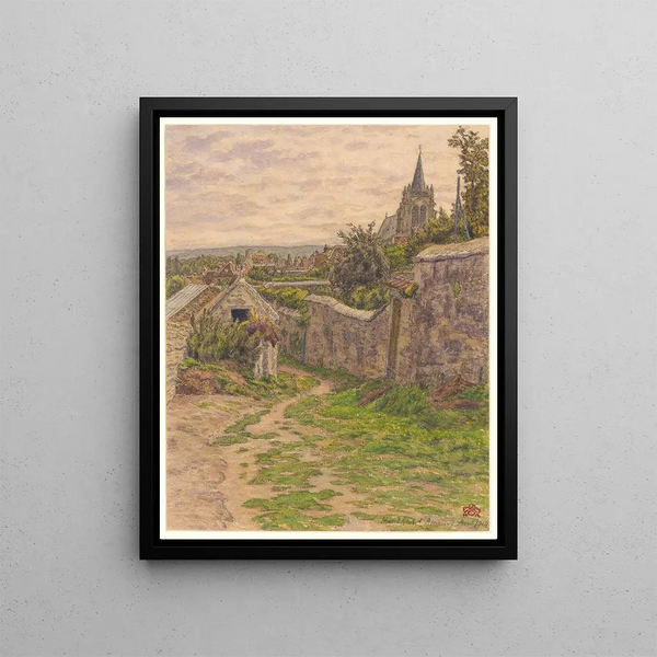 Montfort-l'Amaury - Henri Rivière — framed artwork on a wall