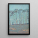 Landscape in Blue with Sheep - Henri Rivière — framed artwork on a wall