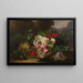 Nature morte avec fleurs et fruits - Henri Robbe — framed artwork on a wall
