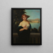 Young woman in a landscape - Henri Rondel — framed artwork on a wall