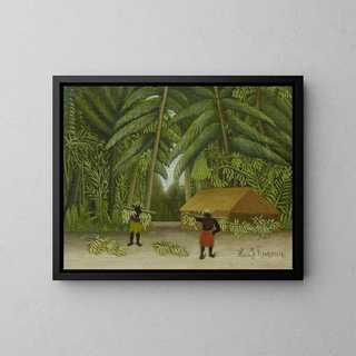 Banana Harvest - Henri Rousseau — framed artwork on a wall