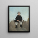 Boy on the Rocks - Henri Rousseau — framed artwork on a wall