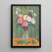 Flower in a Vase - Henri Rousseau — framed artwork on a wall