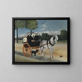 La Carriole du père Junier - Henri Rousseau — framed artwork on a wall