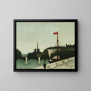Notre-Dame Painting - Henri Rousseau — framed artwork on a wall