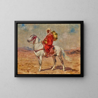 Cavalier and his mount - Henri Rousseau — framed artwork on a wall