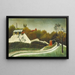 Sawmill on the outskirts of Paris - Henri Rousseau — framed artwork on a wall