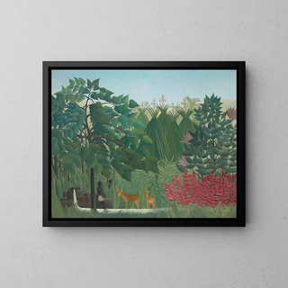 La Cascade - Henri Rousseau — framed artwork on a wall